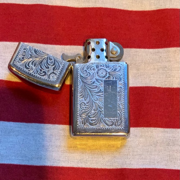 Vintage slim Zippo lighter filigree customizable - Picture 2 of 4